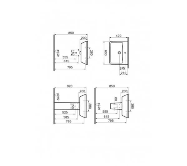 Lavabo VITRA INTEGRA 60x47cm - Image 2