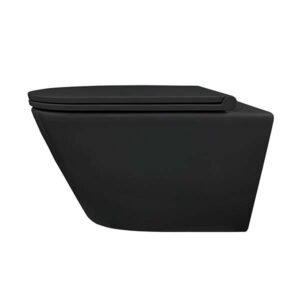 WC šolja mat crna + wc daska Moon Eckle