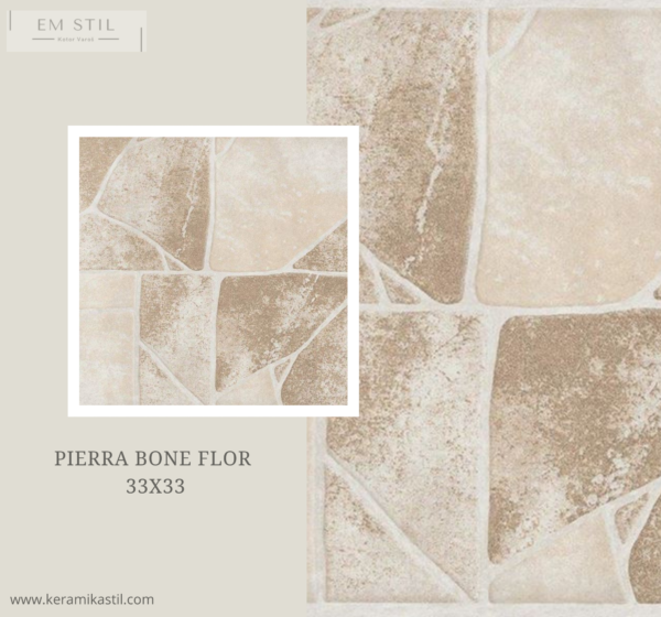 Pločica 33x33 PIERRA BONE FLOR 1090