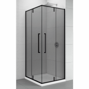Tuš kabina kvadratna 90x90x200 6mm ABSOLUT BLACK sa pivot vratima I