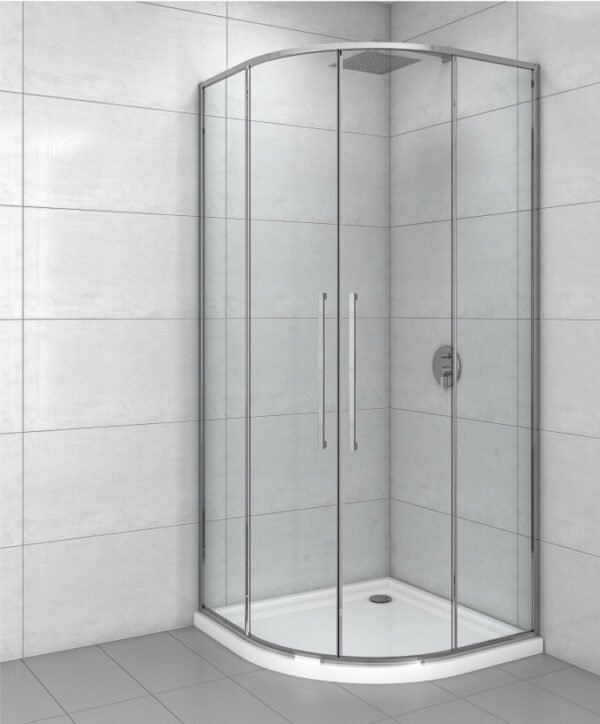 Tuš Kabina polukružna R90x200 6mm DEVON Tanki ram I