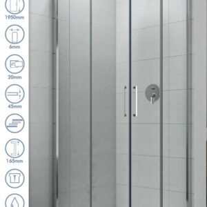 Tuš kabina kvadratna 80x80x195 6mm ATLAS I