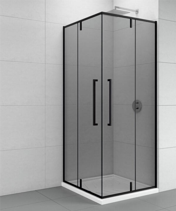 Tuš kabina kvadratna 80x80x200 6mm ABSOLUT BLACK I