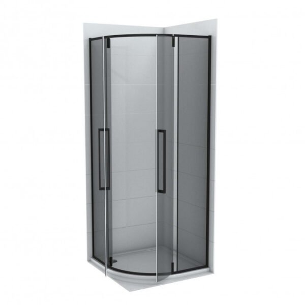 Tuš kabina polukružna R80x200-6mm ABSOLUT BLACK I