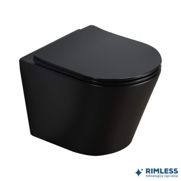 WC šolja konzolna PURE compact rimless MAT CRNA I