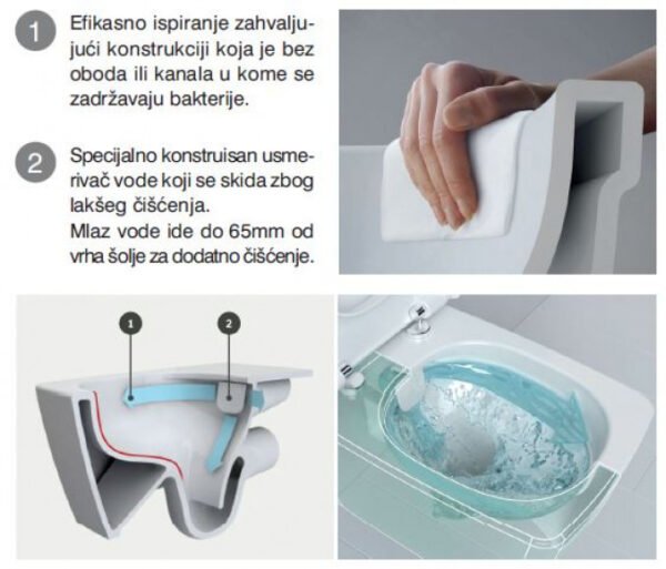 WC šolja konzolna ROCA THE GAP RIMLESS I - Image 2