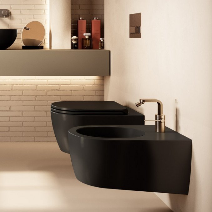 WC šolja konzolna HATRIA FUSION Crna Mat I - Image 2