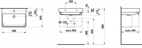 Umivaonik LAUFEN PRO S 60x46.5 I - Image 2