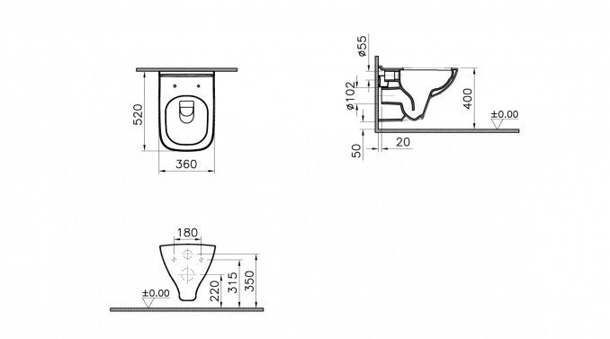 WC šolja konzolna VITRA S20 RIM-EX I - Image 2