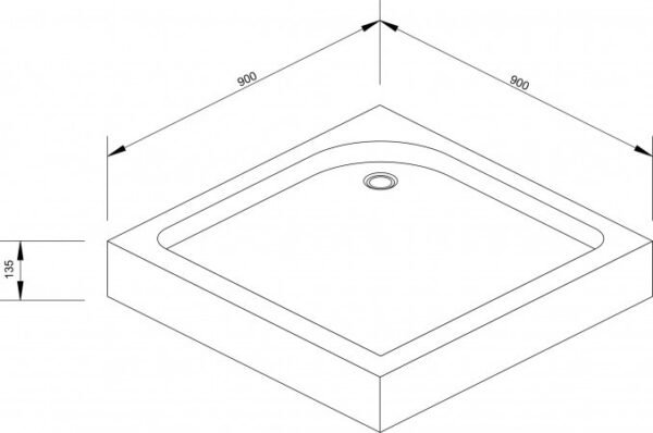 Tuš kada kvadratna 90x90 sa maskom I - Image 2