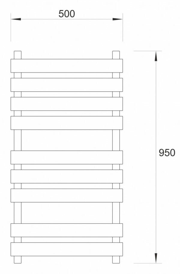 Sušac WARME ODER 500x950 hrom WA-O-5095CR I - Image 2