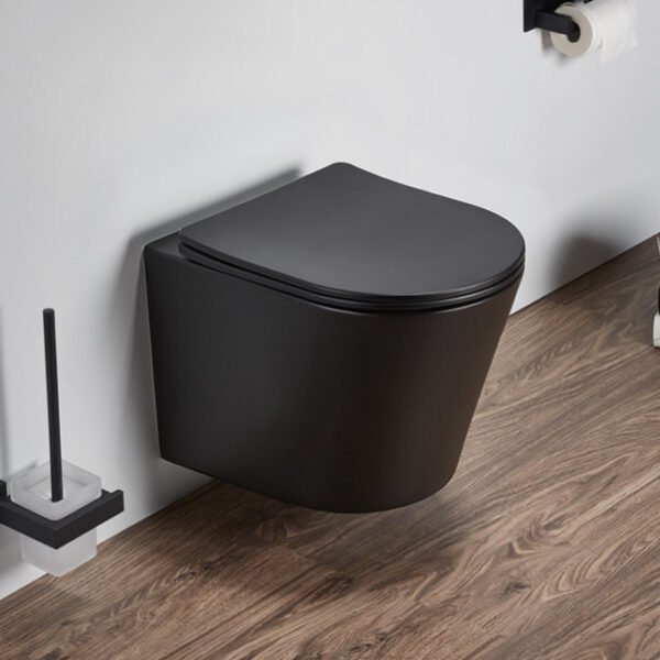 WC šolja konzolna PURE compact rimless MAT CRNA I - Image 2