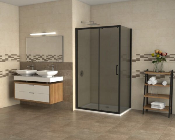 Tuš paravan 140x195 6mm COPEN ATLAS BLACK I - Image 2