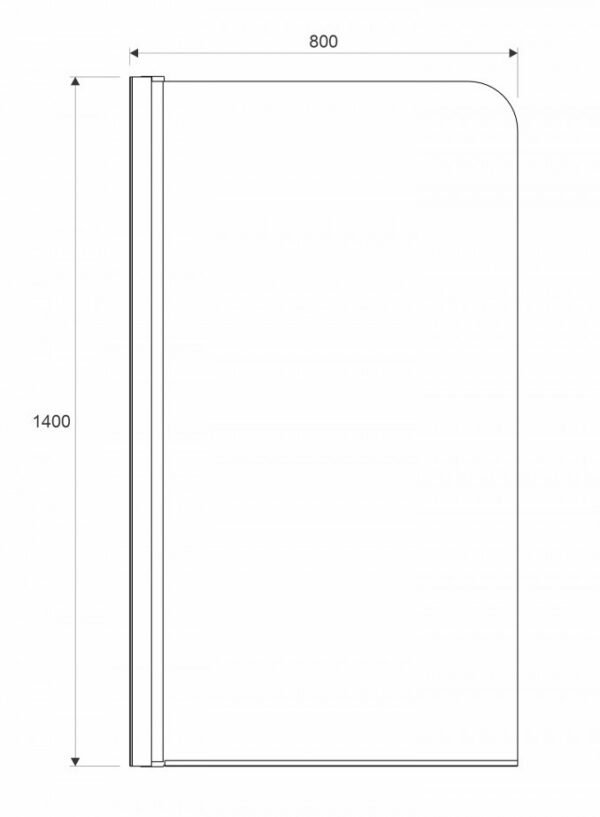 Tuš paravan 80x140 6mm za kadu MINOTTI I - Image 2