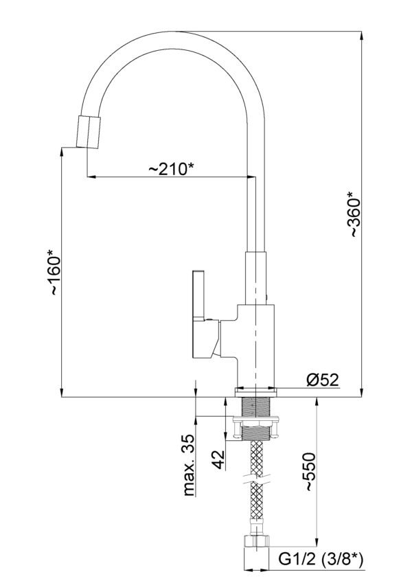 Baterija za Sudoper FLEXY bijela RUBINETA FL30178 H - Image 2