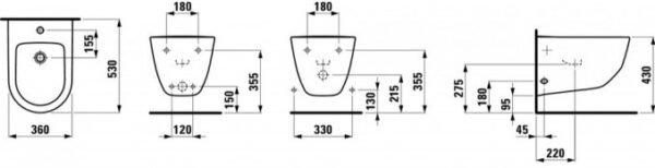 Bide konzolni LAUFEN PRO NEW I - Image 2