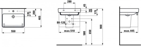 Umivaonik LAUFEN PRO S 55x46.5 I - Image 2