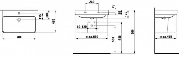 Umivaonik LAUFEN PRO S 70x46.5 I - Image 2