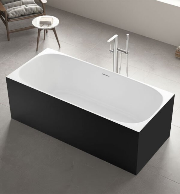Kada samostojeca COPEN INGRID 1700x750x585mm mat crna/mat bijela C-08-L2004MB/MW I - Image 3