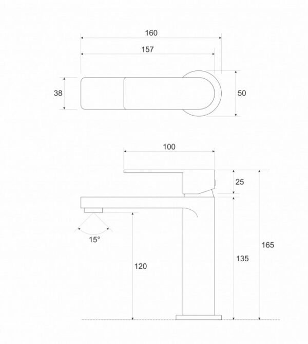 Baterija za Umivaonik COPEN NOOK Hrom I - Image 2