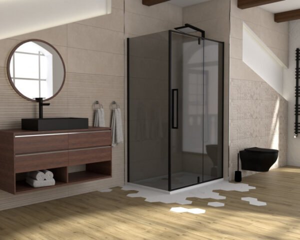 Tuš paravan 100x200-6mm COPEN ABSOLUT BLACK I - Image 2