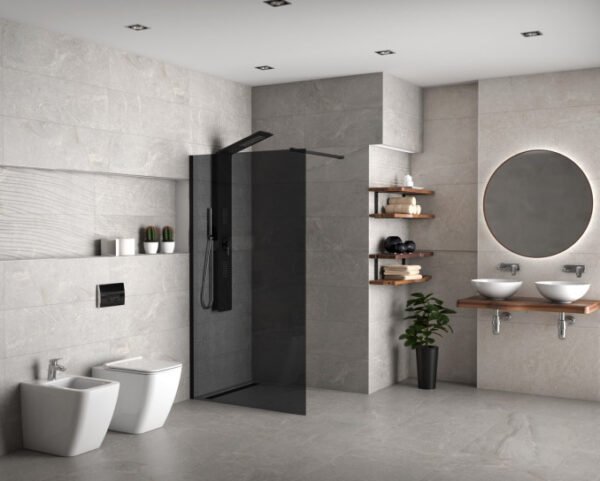 Paravan Walk-in 100x200 8mm COPEN MONTE DARK I - Image 2