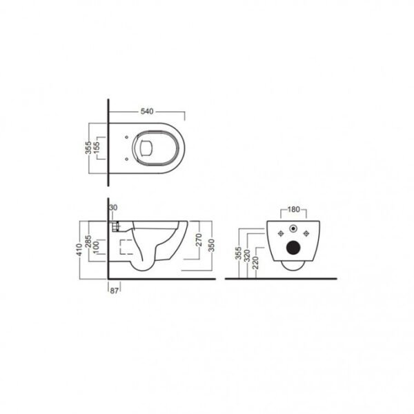 WC šolja konzolna HATRIA FUSION Rimless I - Image 2