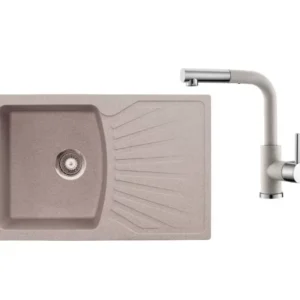 Sudoper bež xGranit Quadro+baterija LUX Metalac