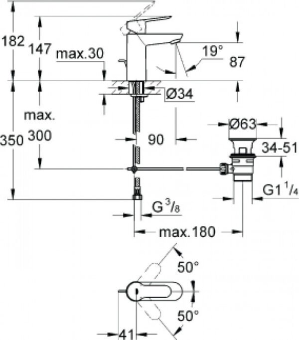 Baterija za umivaonik GROHE I - Image 2