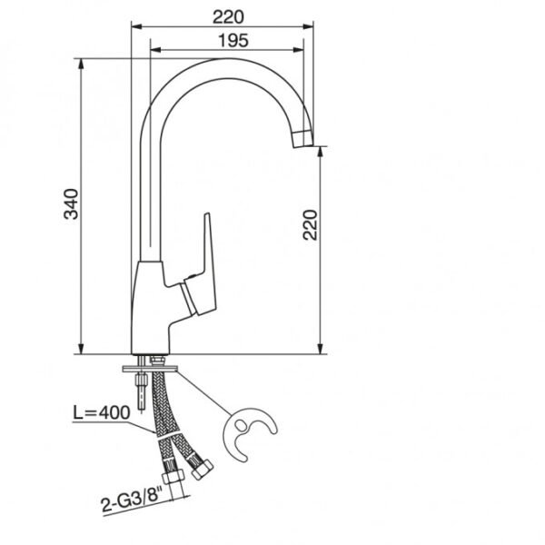 Baterija za Sudoper PRIMA labud I - Image 2