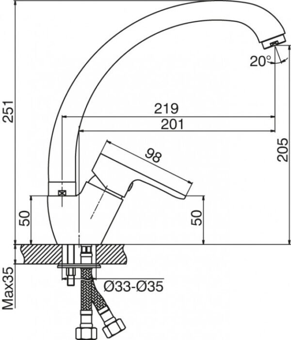 Baterija za Sudoper VIVA MINOTTI Labud 5588 I - Image 2