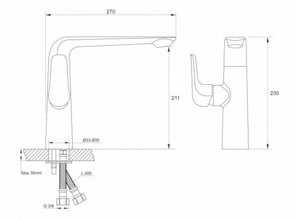 Baterija za Sudoper STELA Mat crna 2419 I - Image 2