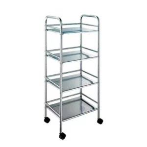 Kolica za kupatilo 4 police kromirane LUX