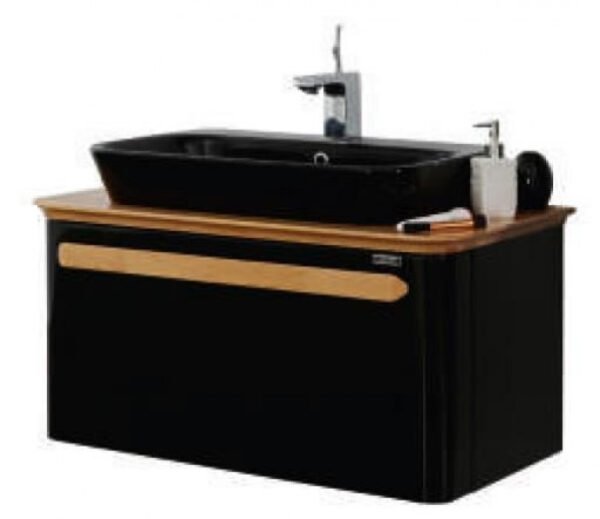 Kupatilski ormaric sa Umivaonikom SENSIO 80cm beech black I