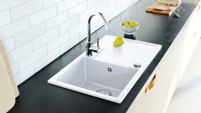 Sudoper Granitni MILO METRO 76x44 Magnesia white sa sifonom I - Image 3