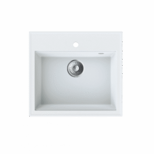 Sudoper Granitni MILO RETTO 56x51 Magnesia white sa sifonom I