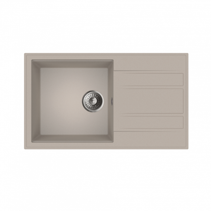 Sudoper Granitni MILO RETTO 78x46 Pure sand sa sifonom I