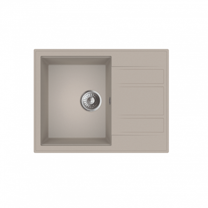 Sudoper Granitni MILO RETTO 65x50 Pure sand sa sifonom I