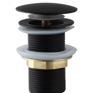 Pileta metalna bez preliva crna mat klik-klak 5/4 Hydra AquaLux