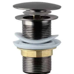 Pileta metalna bez preliva sjajna crna klik-klak 5/4 Hydra AquaLux