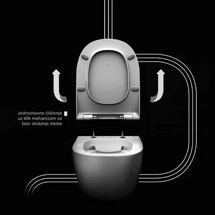 WC Šolja FLUENTA - RIMLES B PEŠTAN - Image 2