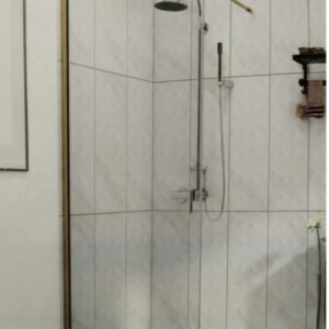 Tuš kabina walk in zlatna 90X200cm R