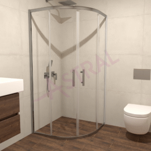 Tuš kabina 120x80 kaljeno staklo R