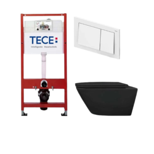 Ugradbeni vodokotlić Tece+WC Šolja Ceramoon Black