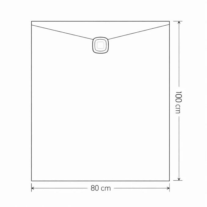 Tuš kada 100x80 umjetni mramor FORMAT AMALFI ANTRACITE I - Image 3