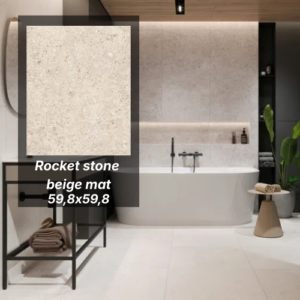 Pločica 59,8x59,8 Rocket stone beige mat 1154