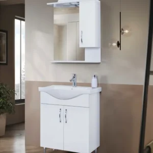 Umivaonik sa ormaricem+ogledalo 55 cm komplet set DORA I