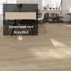 Keramičke pločice 19,8x119,8 Cream matt rect 1168