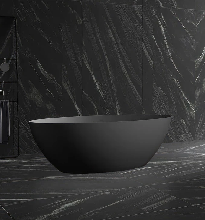 Kada samostojeca COPEN RITA 170x80x58 mat crna C-08-1007MB I