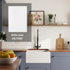 Keramičke pločice 29,7x60 Bijela mat 1121